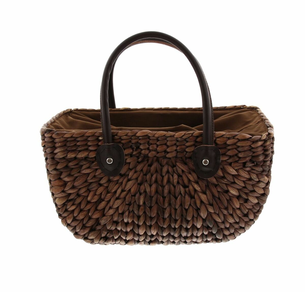 Bild 1 von HomeLiving Maisstroh-Tasche, mokka Einkauf Utensilien Ordnung, Flechtoptik,Zugband,trendig
