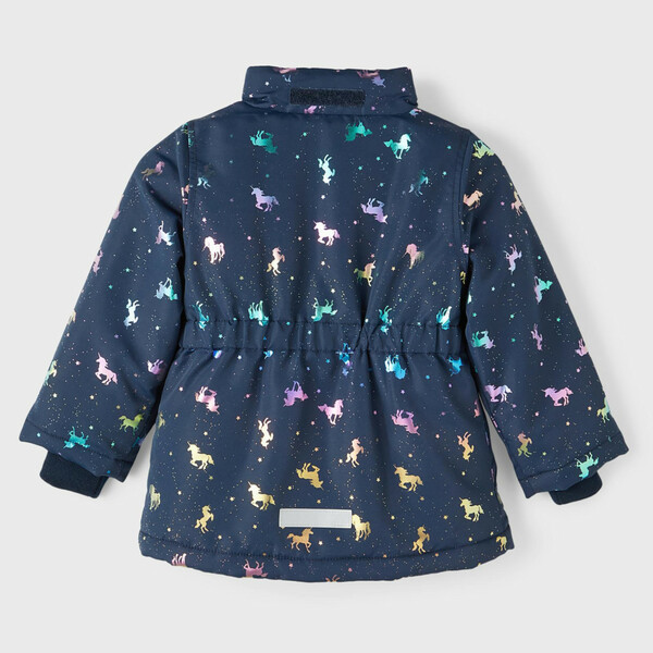 Bild 2 von Mädchen Steppjacke mit abnhembarer Kapuze und Pferde-Print