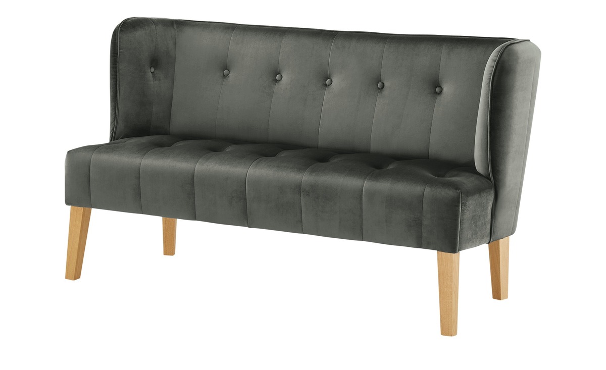 Bild 1 von Twist Küchensofa Samt  Bella grau Maße (cm): B: 158 H: 90 T: 69 Bänke