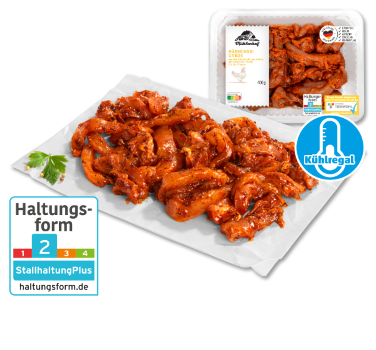 Bild 1 von MÜHLENHOF Frisches Hähnchen-Gyros*