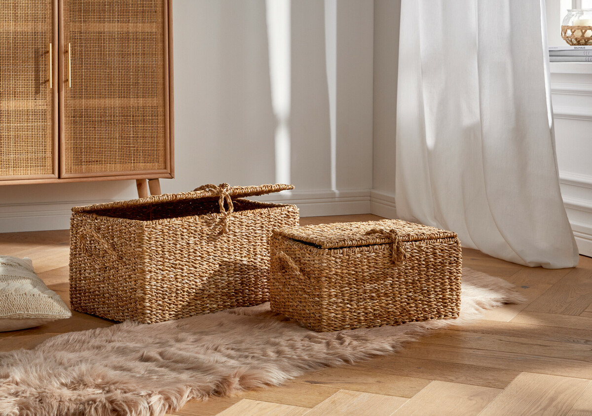 Bild 3 von HomeLiving Truhe "Seegras" 2er Set