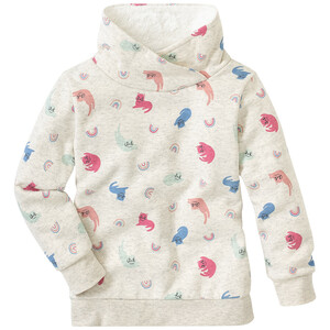Mädchen Sweatshirt mit Katzen-Allover