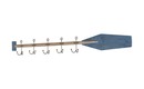 Bild 1 von Garderobenleiste mit 10 Haken blau Massivholz, Metall Maße (cm): B: 123 H: 14 T: 6,5 Aktuelle Gutschein Aktion