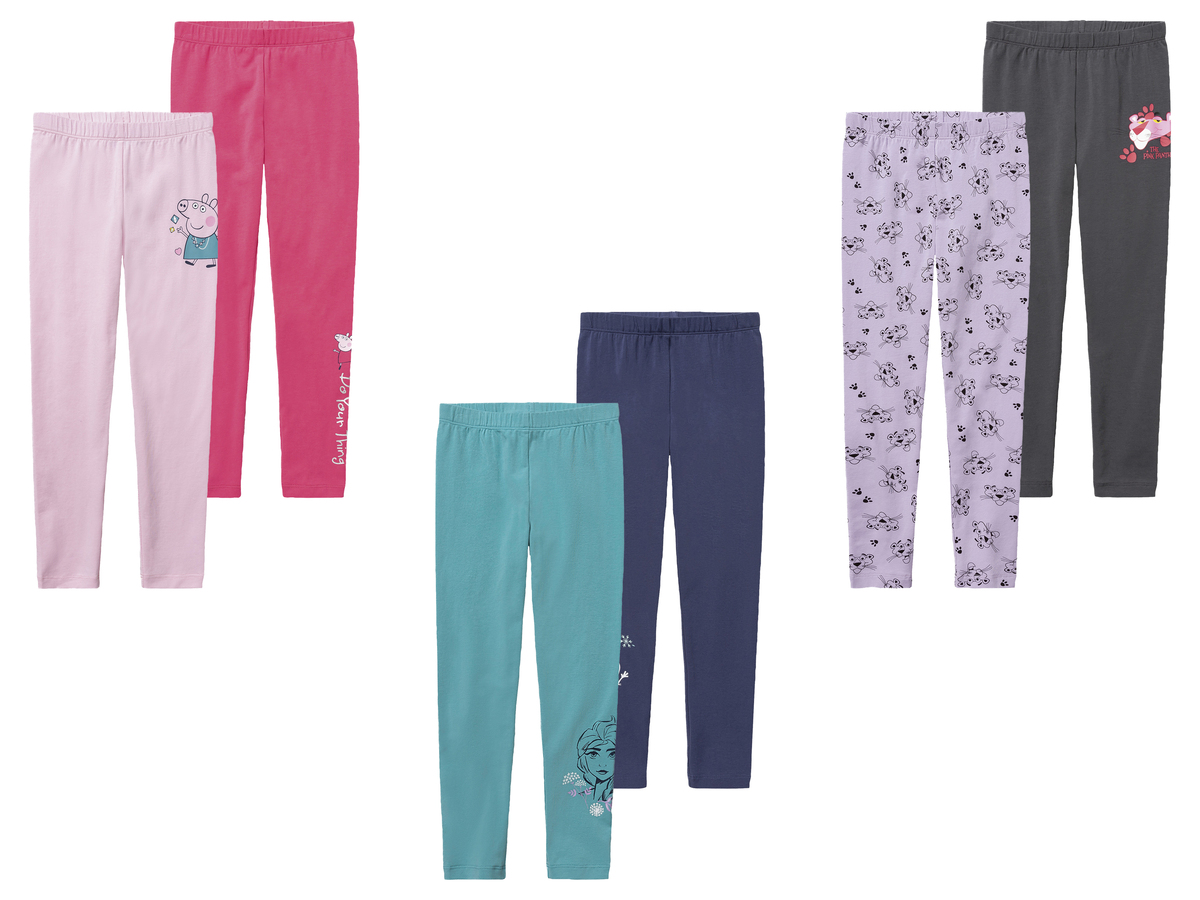 Bild 1 von Kleinkinder Kinder Leggings, 2 Stück, normale Leibhöhe