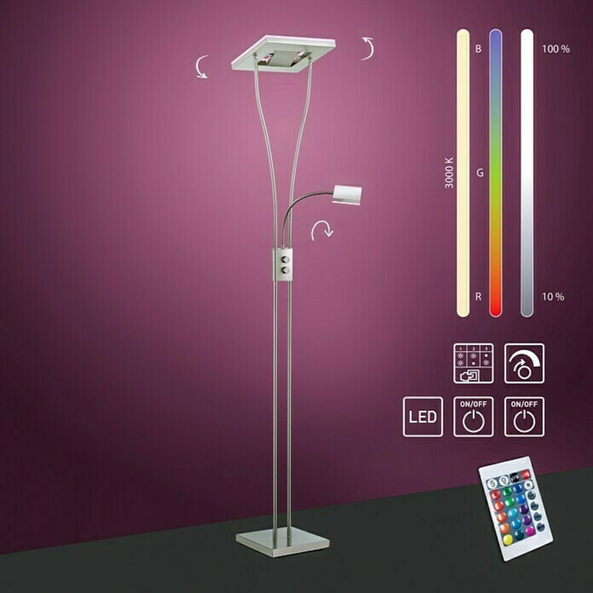 Bild 1 von LeuchtenDirekt LED-Stehleuchte Helia