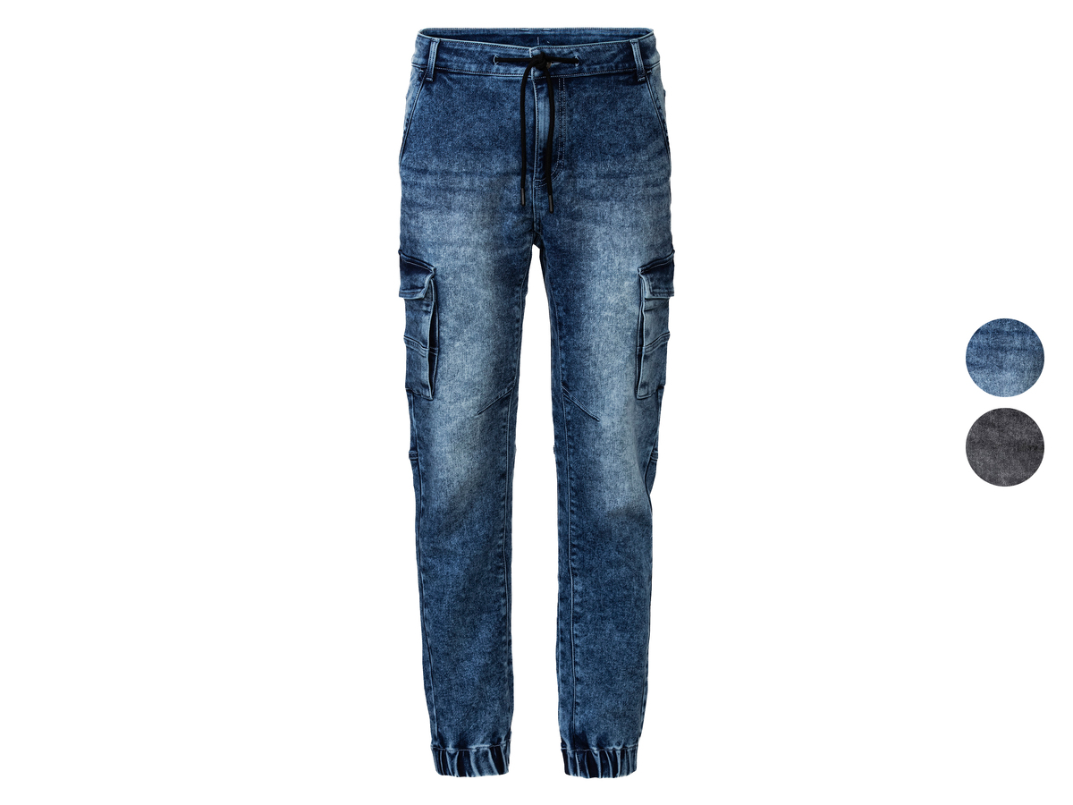Bild 1 von LIVERGY® Herren Denim-Joggers, Casual Fit, mit Cargo-Taschen