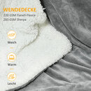 Bild 4 von HOMCOM Kuscheldecke Flauschige Wohndecke 203x152cm Fleecedecke für zwei Personen