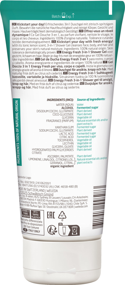 Bild 2 von Weleda For Men Energy Fresh 3in1 Duschgel