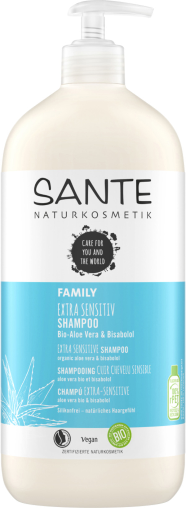 Bild 1 von Sante FAMILY Extra Sensitiv Shampoo Bio-Aloe Vera & Bisabolol Nachhaltigkeitsgröße