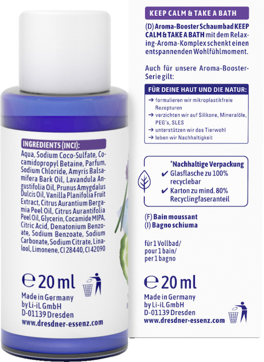 Bild 2 von Dresdner Essenz Aroma-Booster Schaumbad Keep Calm & Take a Bath