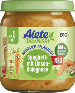 Alete bewusst Bio Spaghetti Linsenbolognese