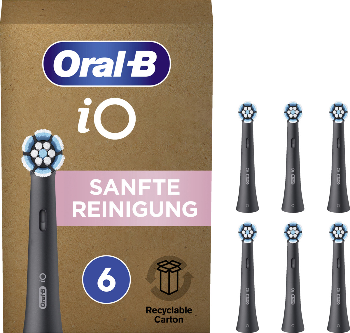 Bild 1 von Oral-B Aufsteckbürsten iO Sanfte Reinigung Black