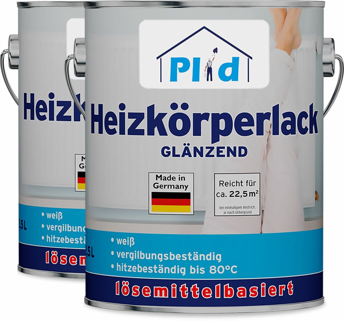 LudwigLacke Heizkörperlack Spray – RAL 7033 Zementgrau, Wärmebeständig