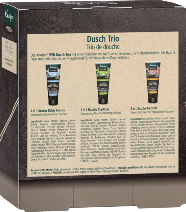 Bild 3 von Kneipp MEN Dusch-Trio Geschenkset