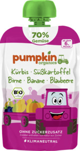 Pumpkin Organics Bio Sonnig Kürbis, Süßkartoffel, Birne, Banane und Blaubeere