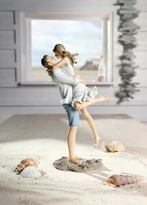 HomeLiving Figur "Strandpaar", Deko Figur, liebevoll bemalt, dekorativ, Wohnaccessoires