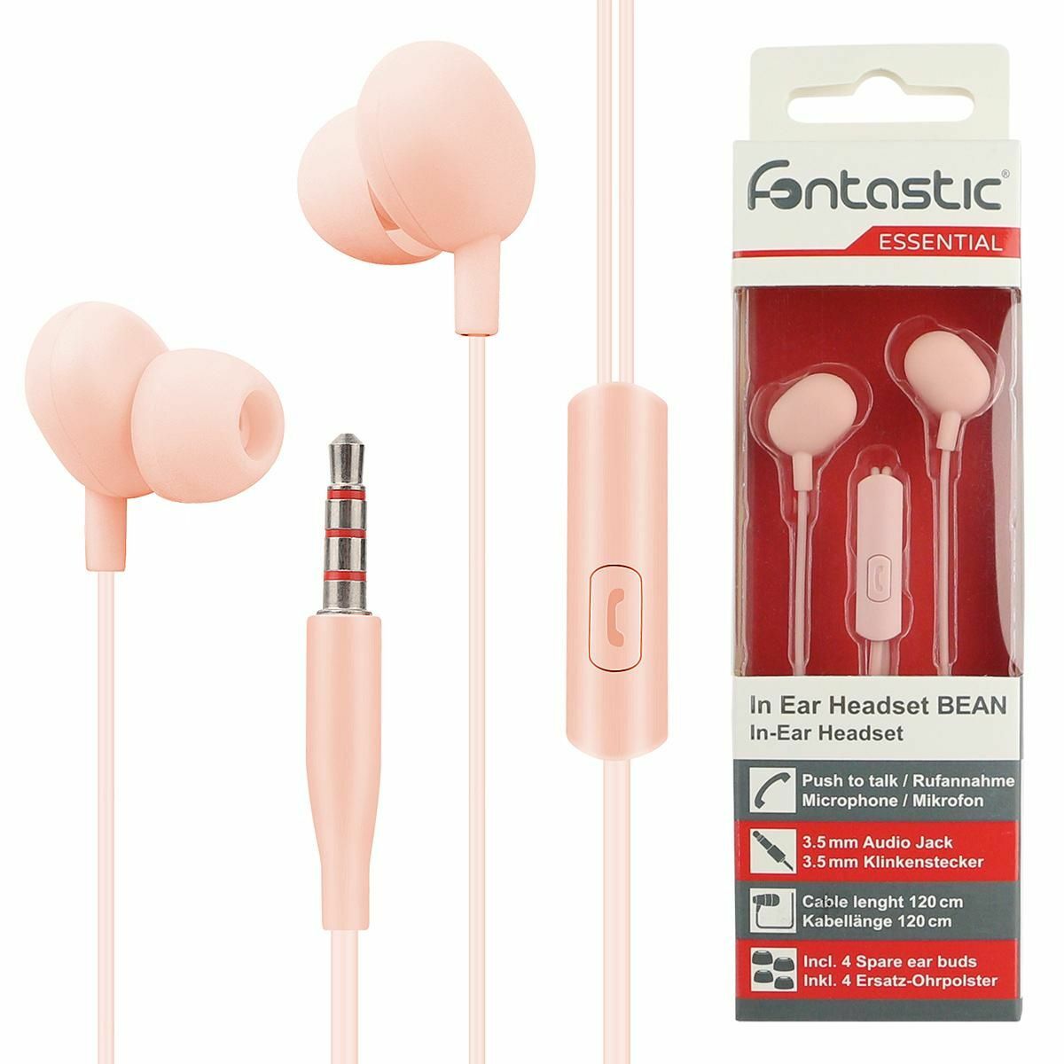 Bild 1 von Fontastic In Ear Headset "Beans" apricotfarben