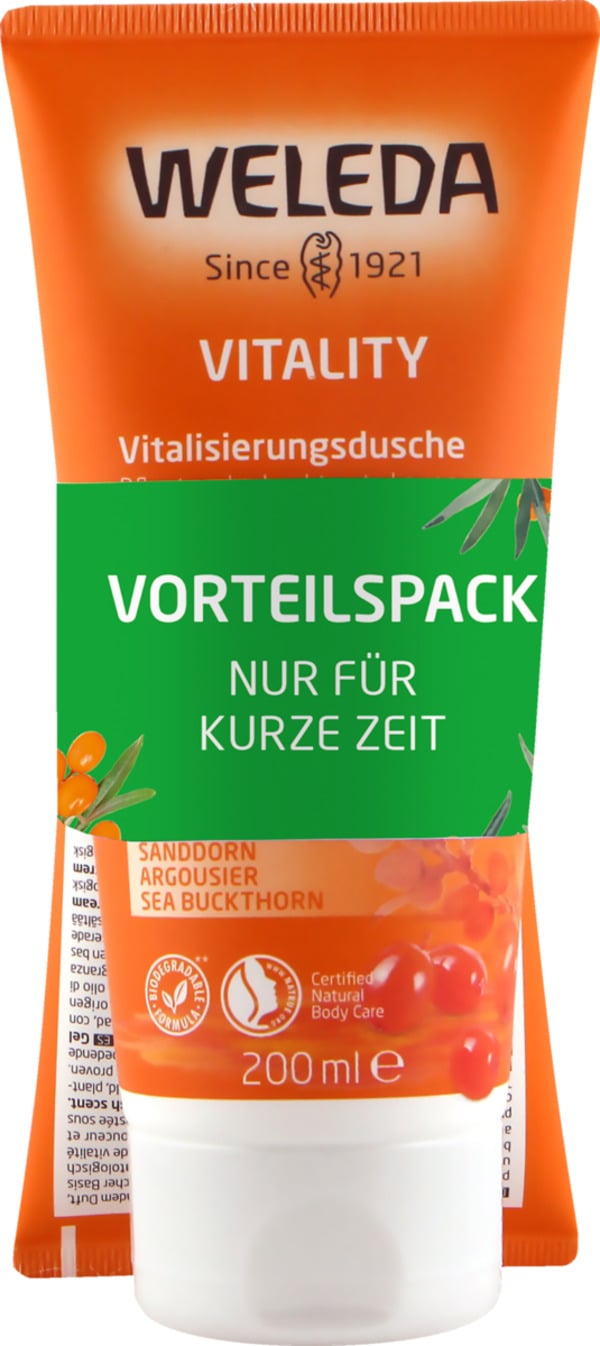 Bild 1 von Weleda Sanddorn Vitalisierungsdusche Vorteilspack