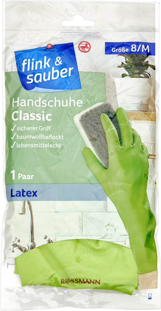 Bild 1 von flink & sauber Handschuhe Classic Gr. 8/M Latex