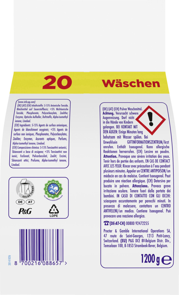 Bild 4 von Ariel Vollwaschmittel Pulver 20 WL