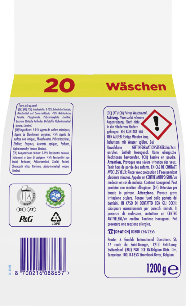 Bild 4 von Ariel Vollwaschmittel Pulver 20 WL