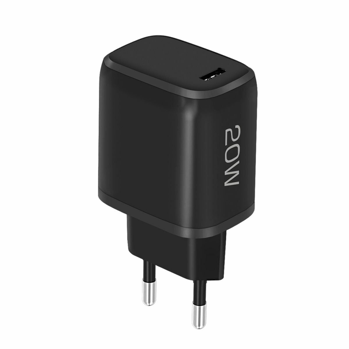 Bild 1 von Fontastic USB Type-C 20 Watt Reise-Schnell-Ladegerät mit TÜV / GS  schwarz