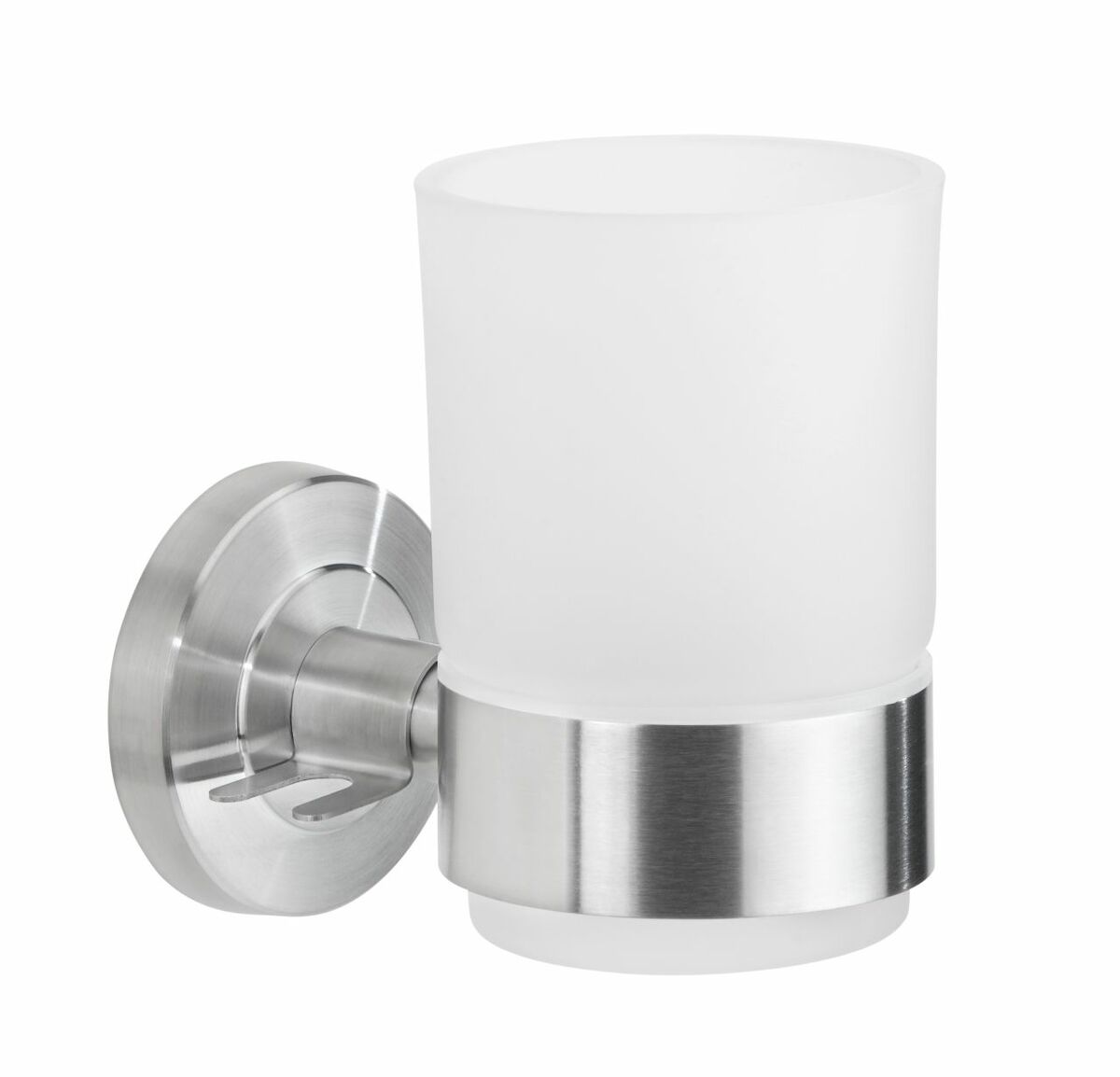 Bild 1 von AMARE Zahnputzbecher mit Wandhalter, silber