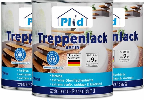 Bild 1 von Premium Treppenlack Treppensiegel Klarlack Farblos Seidenglänzend Farblos - Seidenglänzend