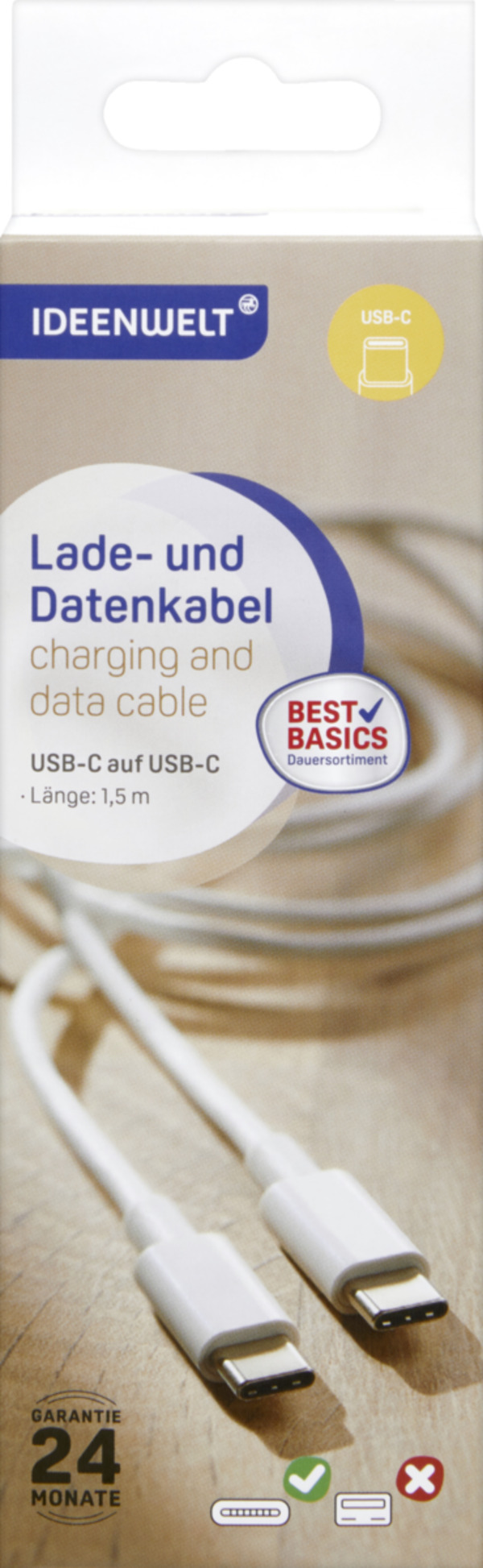 Bild 1 von IDEENWELT Best Basics Ladekabel USB-C zu USB-C