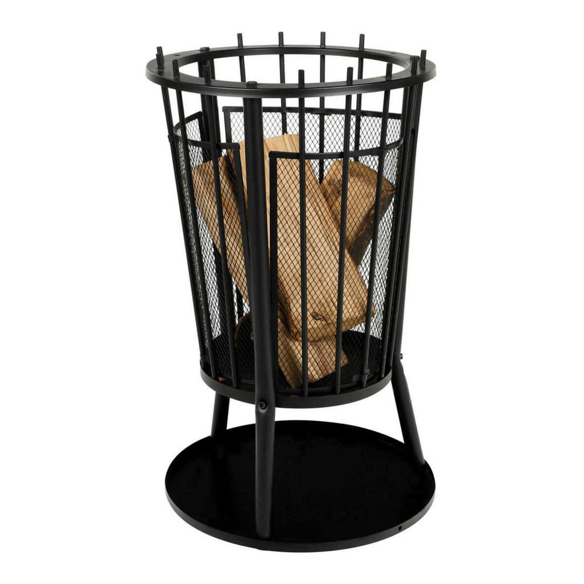 Bild 1 von HI Feuerkorb schwarz Eisen H/D: ca. 61x40 cm