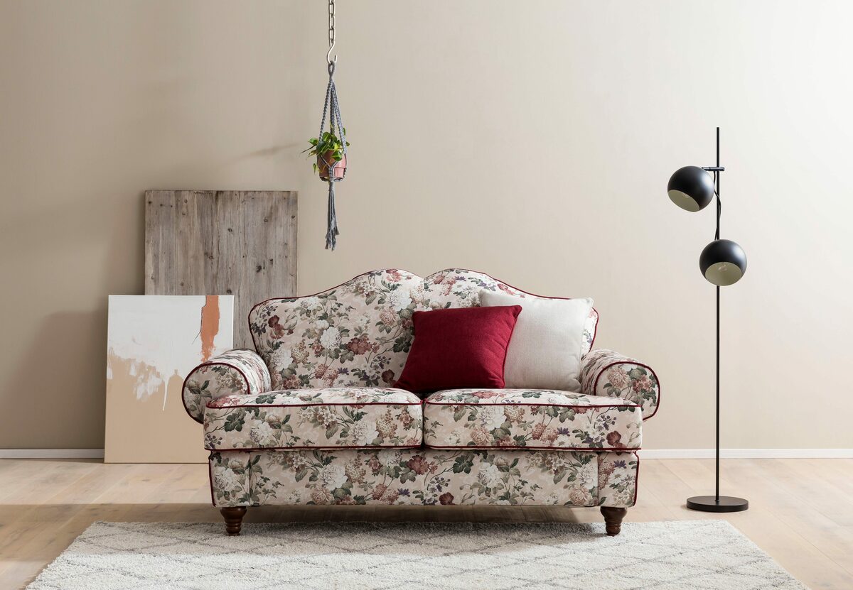 Bild 1 von Home affaire 2-Sitzer LUCIENNE, mit 2 Zierkissen, mit gedrechselten Füßen aus Holz