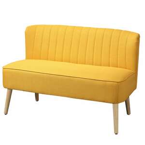 HOMCOM Sofa für 2 Personen 117cm x 56,5cm x 77cm | Sofa 2-Sitzer Couch Stoffsofa Liege Lounge Sitzmöbel gepolstert