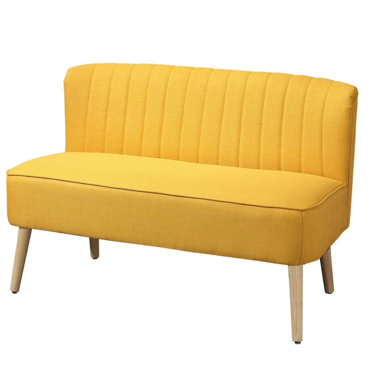 Bild 1 von HOMCOM Sofa für 2 Personen 117cm x 56,5cm x 77cm | Sofa 2-Sitzer Couch Stoffsofa Liege Lounge Sitzmöbel gepolstert