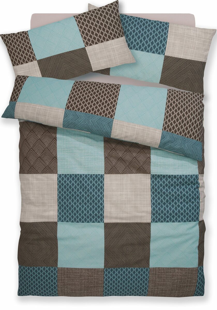 Bild 2 von Bettwäsche Ella, BIERBAUM, Renforcé, 2 teilig, in hochwertigem Renforcé, Karo Design, ab Größe 135x200 cm