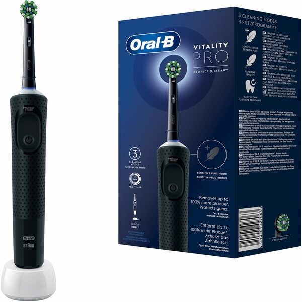 Bild 2 von Oral B Elektrische Zahnbürste Vitality Pro, Aufsteckbürsten: 1 St., 3 Putzmodi