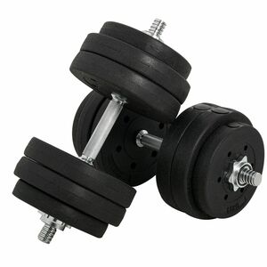 HOMCOM Kurzhantel Set 30 kg schwarz 43 x 18 x 7,5 cm   Fitness Workout Krafttraining zuhause Yoga