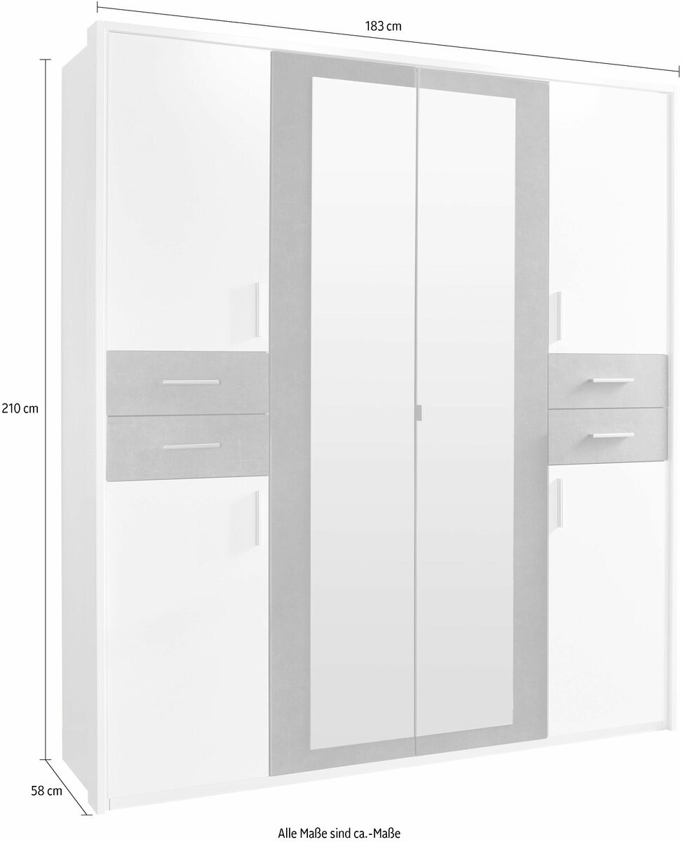Bild 4 von Wimex Drehtürenschrank Vegas inklusive Passepartout-Rahmen
