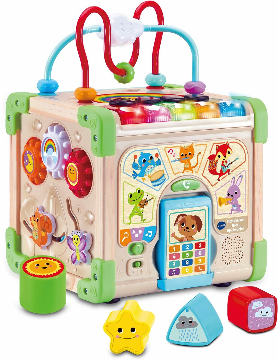 Bild 1 von Vtech® Motorikwürfel Holzspielzeug, Vtech Baby, Interaktiver Holz-Spielwürfel, FSC® - schützt Wald - weltweit