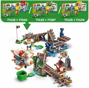 LEGO® Konstruktionsspielsteine Diddy Kongs Lorenritt – Erweiterungsset (71425), LEGO® Super Mario, (1157 St), Made in Europe