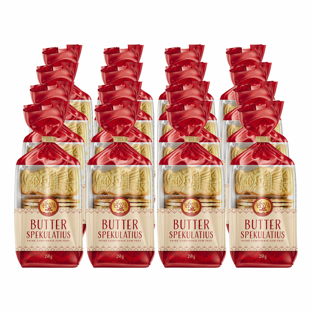 Bild 1 von Santa Claus in Town Butterspekulatius 250 g, 16er Pack
