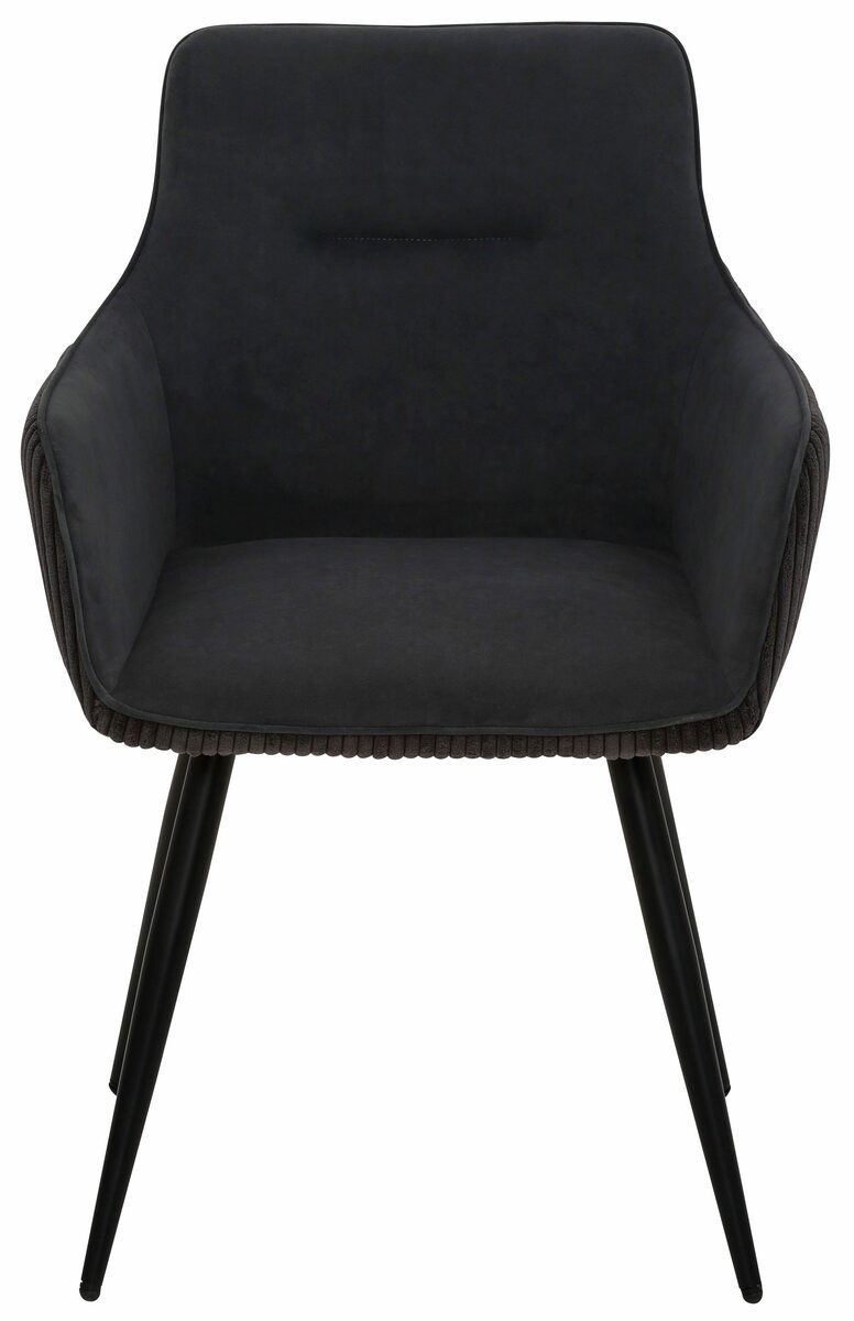 Bild 2 von HELA Armlehnstuhl LISA (Set, 2 St), moderner Materialmix: Cord und Samtvelours