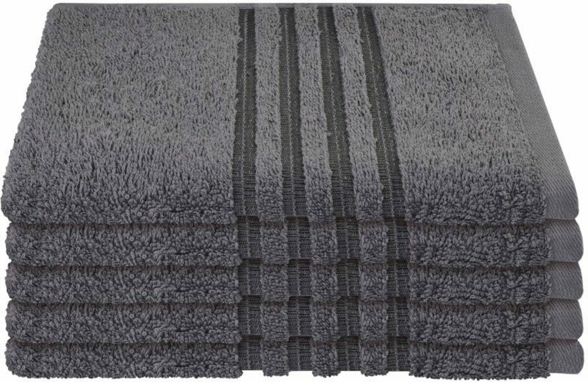 Bild 1 von Schiesser Gästehandtücher Schiesser Frottier-Set Milano, 5x Gästehandtuch, Frottier (5-St), mit Webbordüre