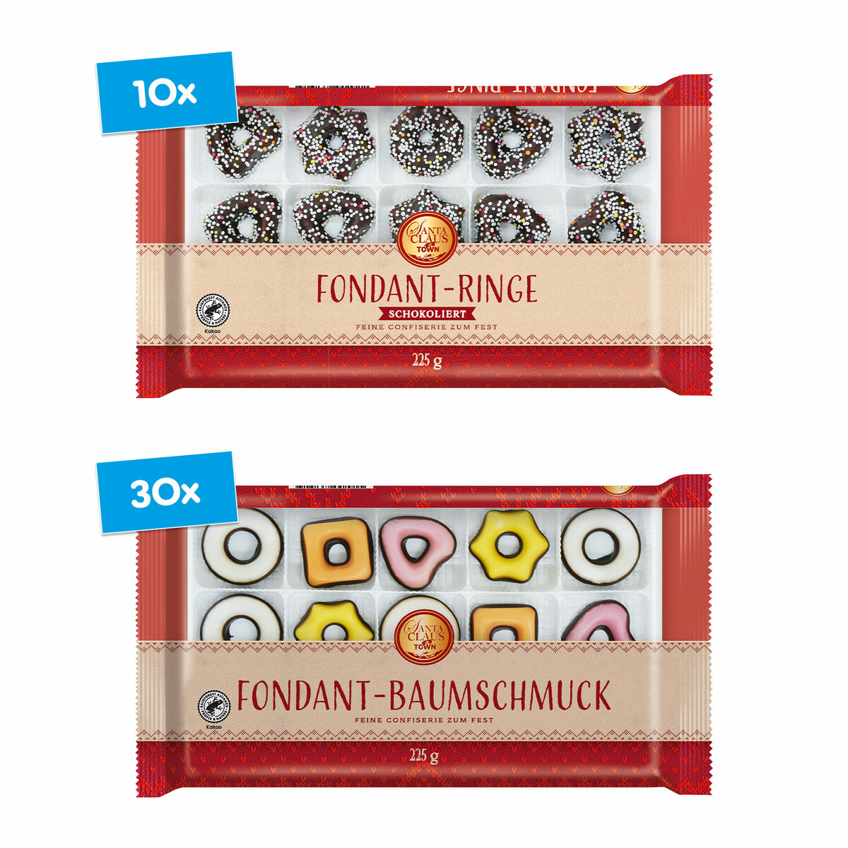 Bild 1 von Santa Claus in Town Fondant 225 g, verschiedene Sorten, 40er Pack