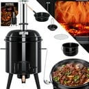 Bild 1 von KESSER® Gulaschkessel Gulaschkanone   Eintopfofen mit Grillfunktion Ofen Grill Kugelgrill + Hähnchenbräter 8L Pfanne Kesselgulasch Topf 17 Liter emailliert mit Deckel für die Outdoor Küche Feldk