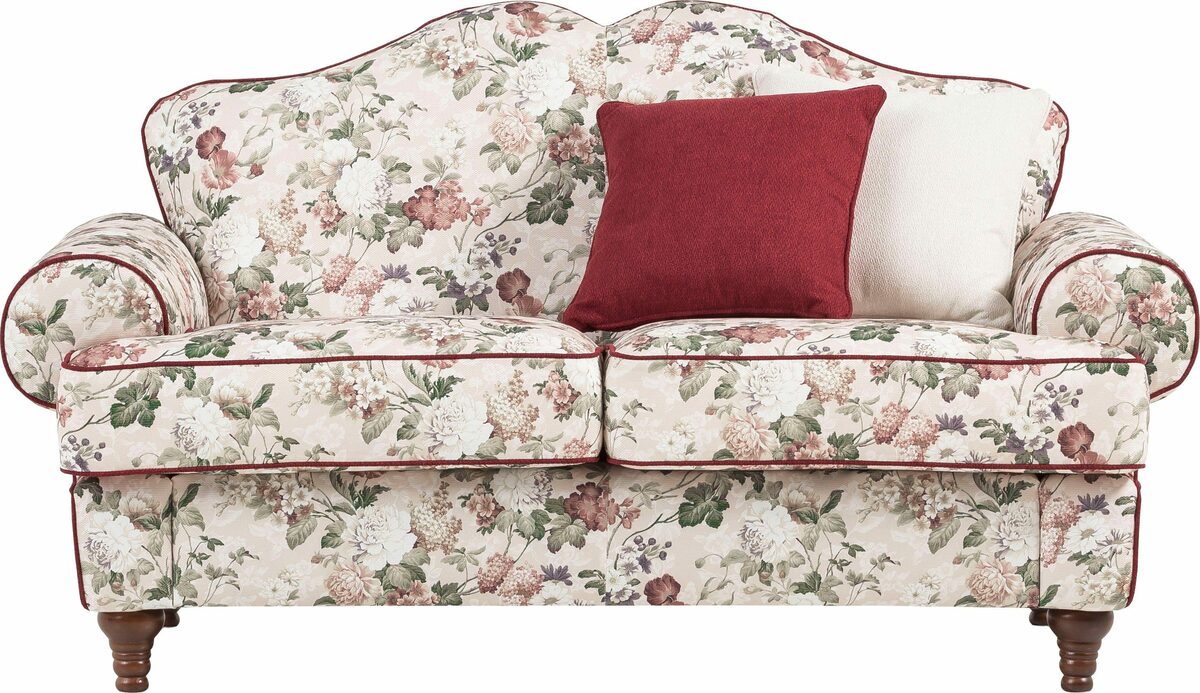 Bild 2 von Home affaire 2-Sitzer LUCIENNE, mit 2 Zierkissen, mit gedrechselten Füßen aus Holz