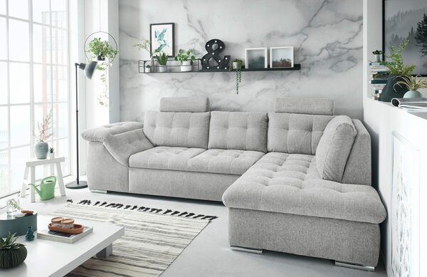 Bild 1 von ED EXCITING DESIGN Ecksofa Oman, mit Bettfunktion, Bettkasten, Armteilverstellung, Kopfstützen