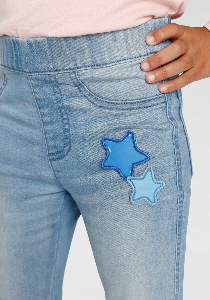 Bild 4 von KIDSWORLD Jeansjeggings mit Sternapplikation
