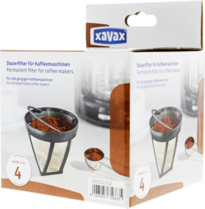 Xavax Kaffeefilter Größe 4, Dauerfilter für Kaffeemaschine