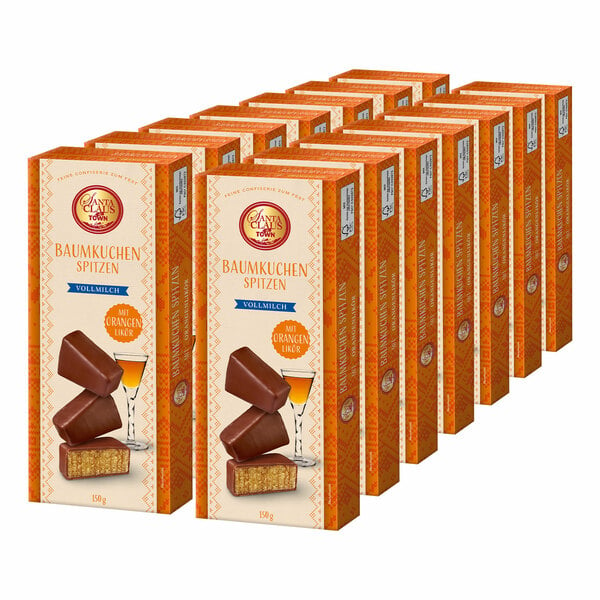 Bild 1 von Santa Claus in Town Baumkuchenspitzen Vollmilch mit Orangenlikör 150 g, 14er Pack