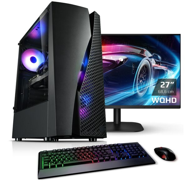 Bild 1 von PC Set mit 27 Zoll TFT Viper V AMD Ryzen 7 5700G, 32GB DDR4, AMD Vega Grafik, 512GB SSD, WLAN